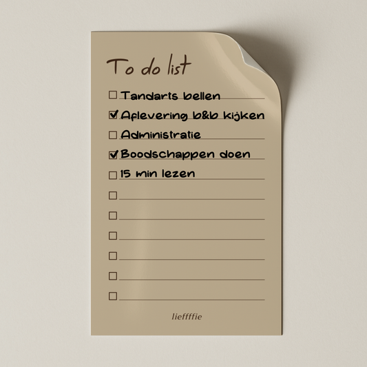 Daily Note: To Do List
